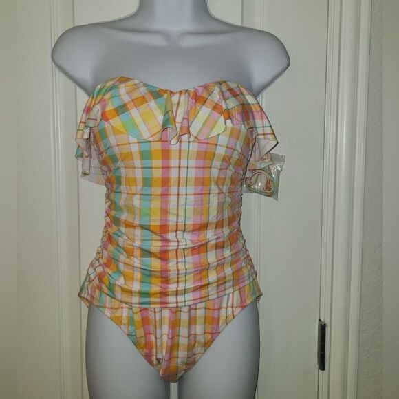 Bleu Rod Beattie Multi Color orange Swimsuit size 6 nwt - Picture 1 of 4